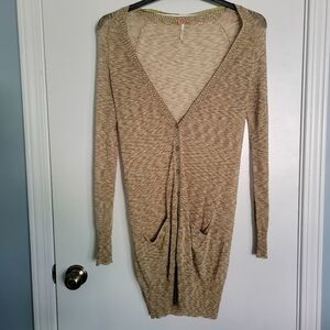 Free People Long Cardigan Womens XS Viscose Space Dyed